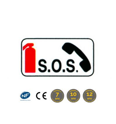 M9f - Panonceau poste d'appel d'urgence et lutte incendie