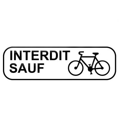 M9v1 - Panonceau interdit sauf cyclistes (vélos)