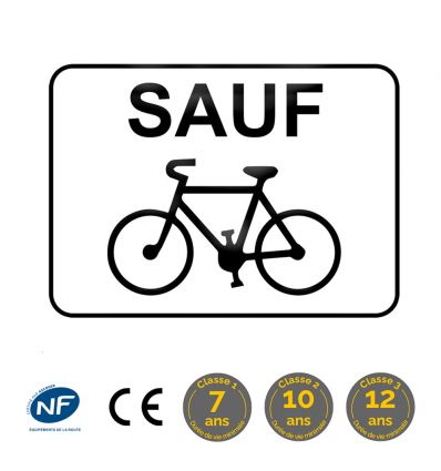 M9v2 - Panonceau sauf vélos (cyclistes)