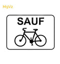 M9v2 - Panonceau sauf vélos (cyclistes)