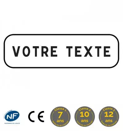 M9z - Panonceau d'indications diverses à personnaliser