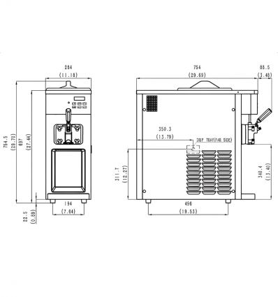 Machine à glace à l'italienne professionnelle 1 parfum