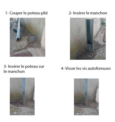 Manchon de réparation pour poteau de signalisation