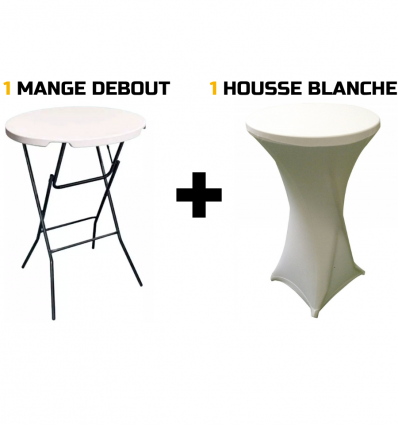 Mange debout pliant blanc