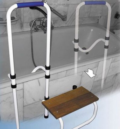 Marche Pied Baignoire avec Barre d'Appui