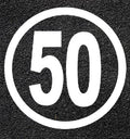 Marquage au sol limitation de vitesse thermocollé 50 km/h