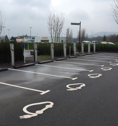 Marquage au Sol Thermocollé voiture électrique