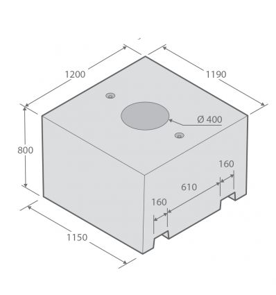 Massif Provisoire en Béton