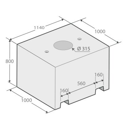 Massif Provisoire en Béton