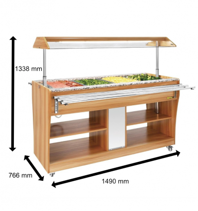 Meuble buffet chaud pour restaurant