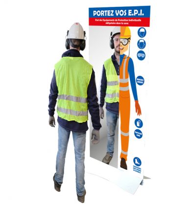 Miroir de contrôle du port des EPI