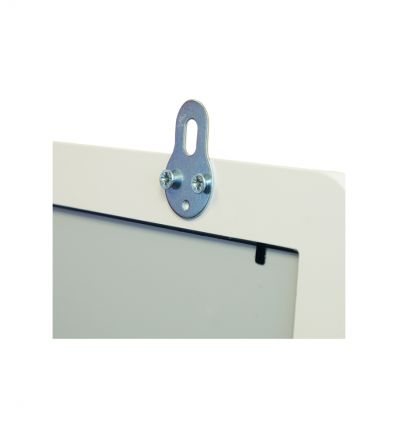 Miroir Incassable de sanitaire avec cadre en PVC blanc