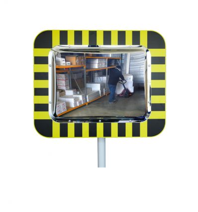 Miroir industrie jaune et noir - Vision 90° à 180°