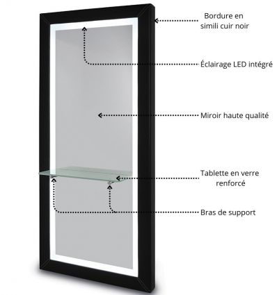 Miroir LED Salon de Coiffure