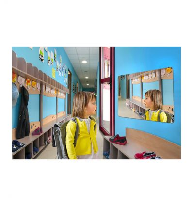 Miroir de collectivité Incassable sans cadre