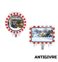 Miroir Routier Antigivre Encadré rouge et blanc - vision 90°
