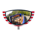 Miroir Routier Extérieur Encadré rouge et blanc - vision 180°