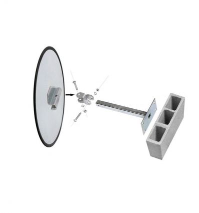 Miroir Routier Extérieur Encadré rouge et blanc - vision 180°