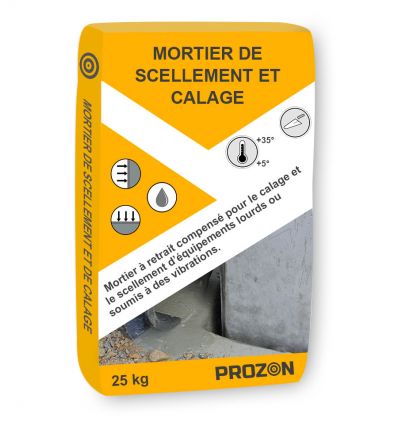 Mortier de scellement et calage