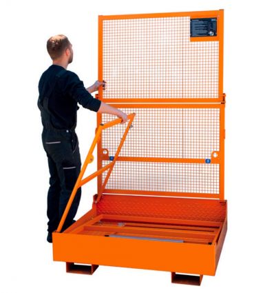 Nacelle chariot élévateur pliable