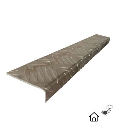 Nez de marche en aluminium antidérapant larmé Extérieur et Intérieur