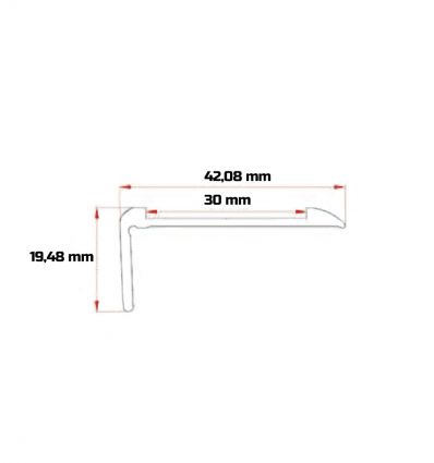 Nez de marche en aluminium avec bande antidérapante Intérieur