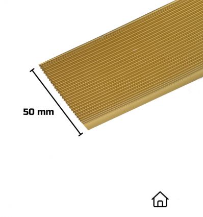 Nez de marche en alu doré antidérapant plat Intérieur