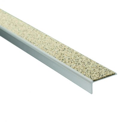 Nez de marche en alu et minéral antidérapant 59 x 20 mm extérieur