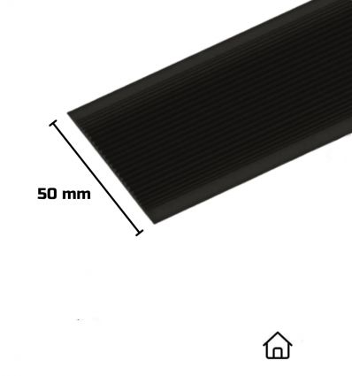 Nez de marche en alu noir antidérapant plat Intérieur