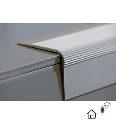 Nez de marche en aluminium antidérapant 57 x 41 mm Extérieur et Intérieur