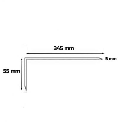 Nez de marche large antidérapant 345 x 55 mm Extérieur et Intérieur