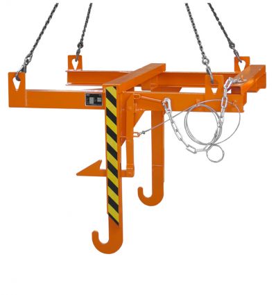 Palonnier pour benne de chantier à gravats 1000 L à tourillon