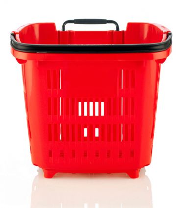 Panier à roulettes supermarché 34L