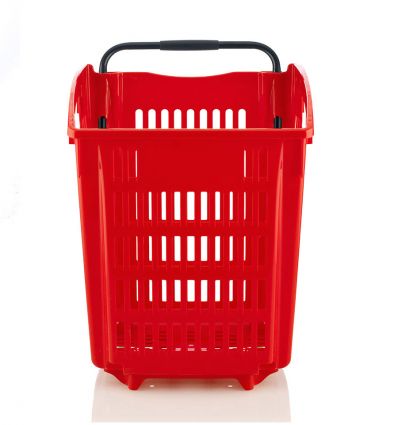 Panier de supermarché à roulettes 52L