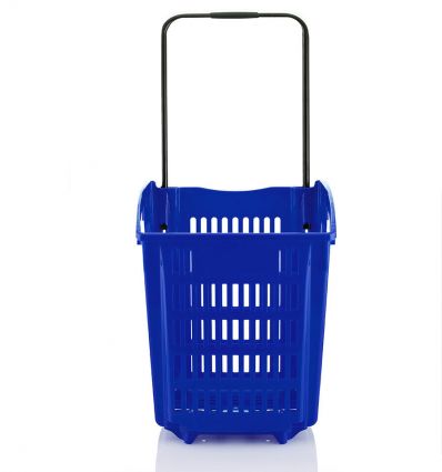 Panier de supermarché à roulettes 52L