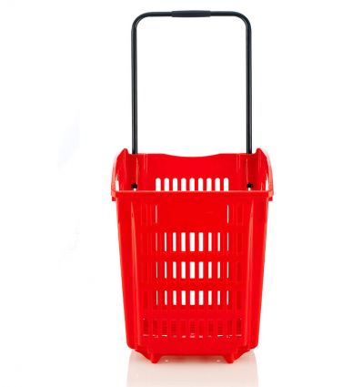 Panier de supermarché à roulettes 52L
