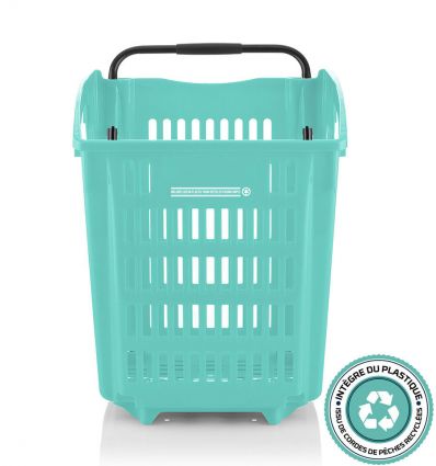 Panier de supermarché à roulettes 52L