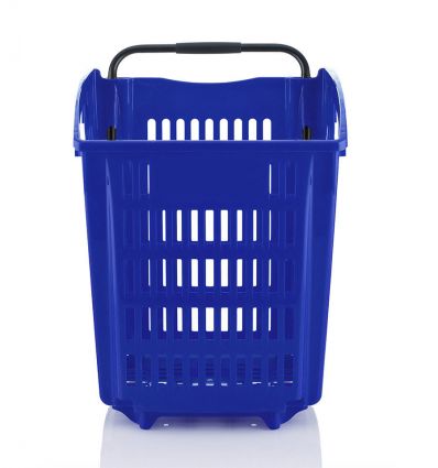 Panier de supermarché à roulettes 52L