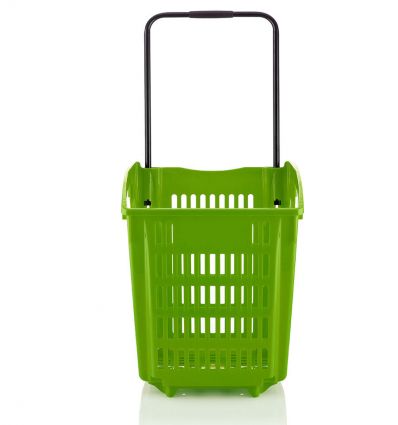 Panier de supermarché à roulettes 52L