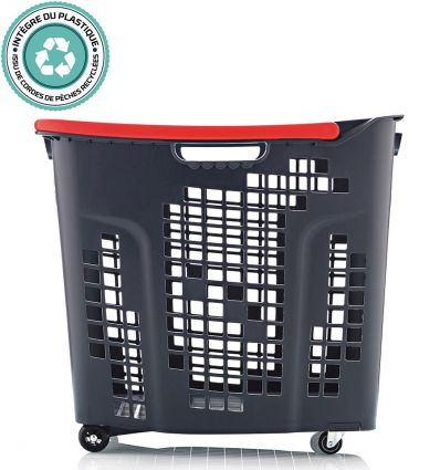Panier Libre Service à Roulettes 80L