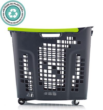 Panier Libre Service à Roulettes 80L