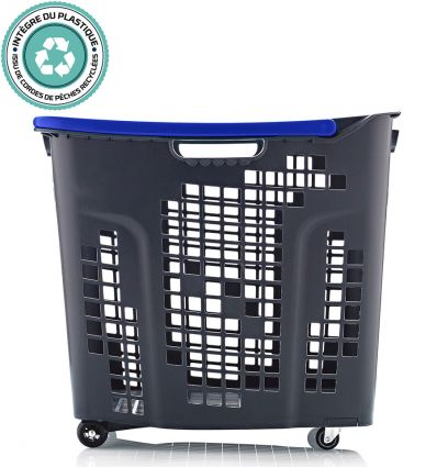 Panier Libre Service à Roulettes 80L