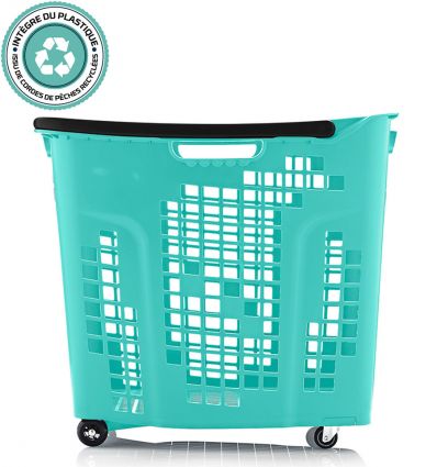Panier Libre Service à Roulettes 80L