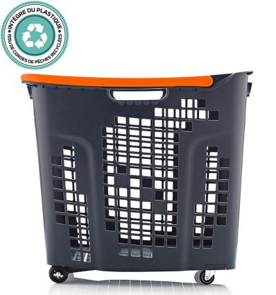 Panier Libre Service à Roulettes 80L