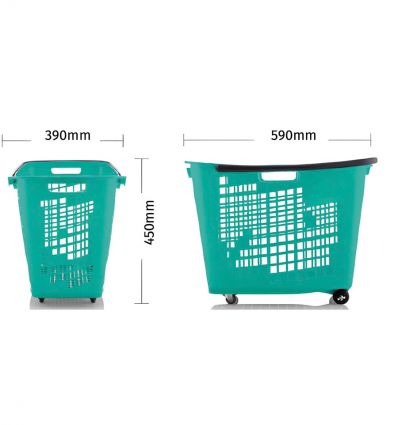 Panier pour Magasin à Roulettes 55L