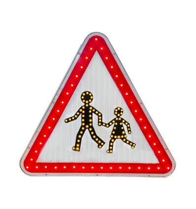 Panneau A13a lumineux à Leds - Endroit fréquenté des enfants