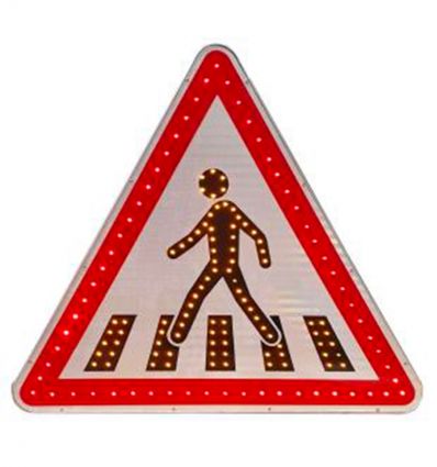 Panneau A13b lumineux à Leds - Passage pour piétons