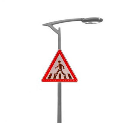 Panneau A13b lumineux à Leds - Passage pour piétons