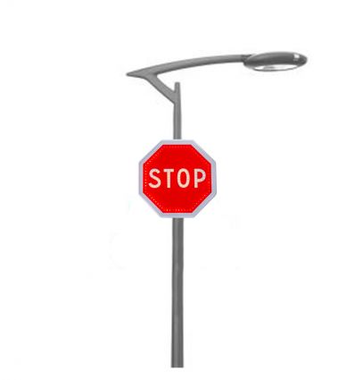 Panneau AB4 lumineux à Leds - STOP
