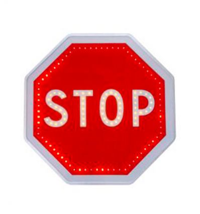 Panneau AB4 lumineux à Leds - STOP
